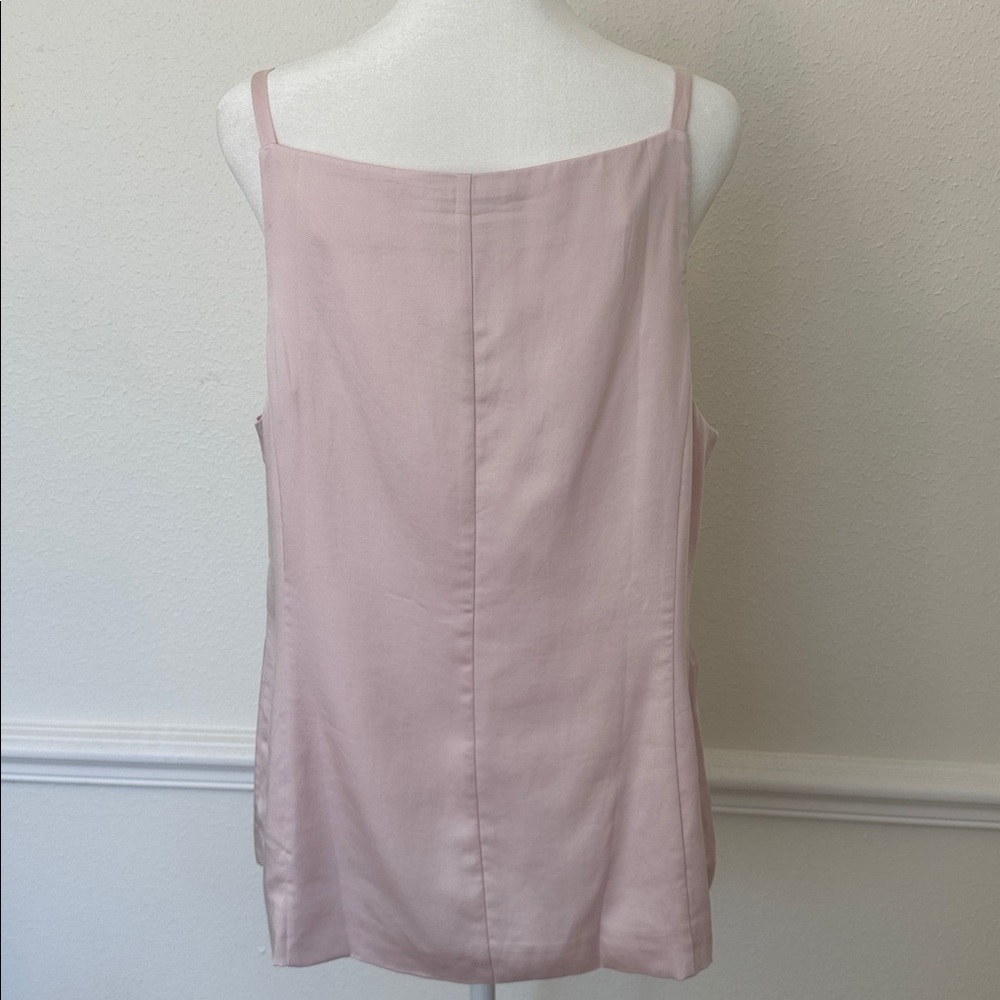 Ann Taylor NWT Light Pink Button-Down High Neck Vest Plus Size - Picture 4 of 5